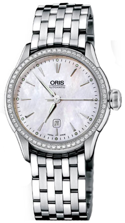 Oris Culture Watches Ladies Pearl White Self winding Automatic 56176044956MB Watch