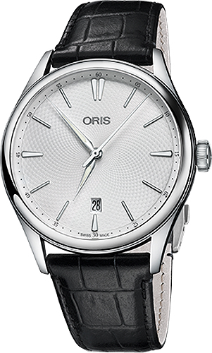 Oris Culture Watches Mens Guilloche Silver Self winding Automatic 73377214051LS Watch