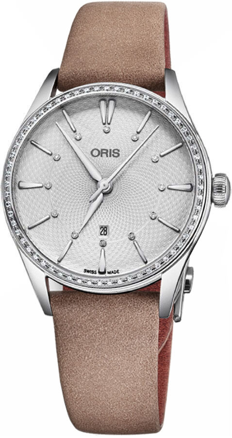 Oris Culture Watches Ladies Silver Guilloche Self winding Automatic 56177244951LS Watch
