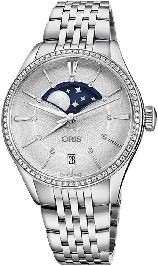 Oris Culture Watches Mens Guilloche Silver Self winding Automatic 76377234951MB Watch