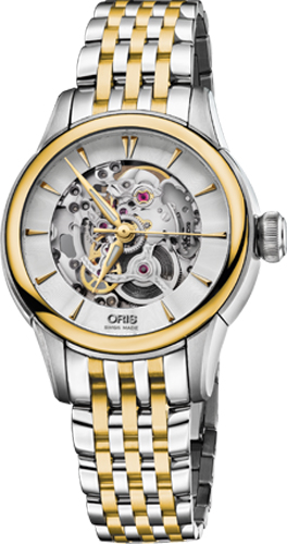 Oris Culture Watches Ladies Silver Skeleton Self winding Automatic 56076874351MB Watch