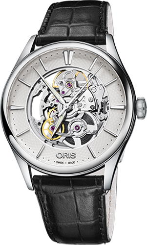 Oris Culture Watches Mens Skeleton Silver Self winding Automatic 73477214051LS Watch
