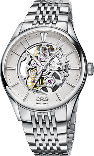 Oris Culture Watches Mens Silver Skeleton Self winding Automatic 73477214051MB Watch