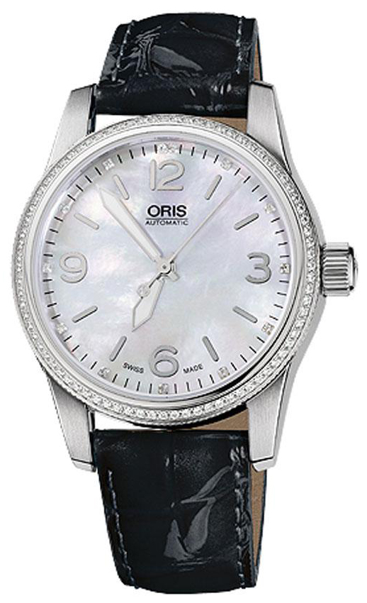 Oris Aviation Watches Ladies Pearl White Self winding Automatic 73376494966LS-BLK Watch