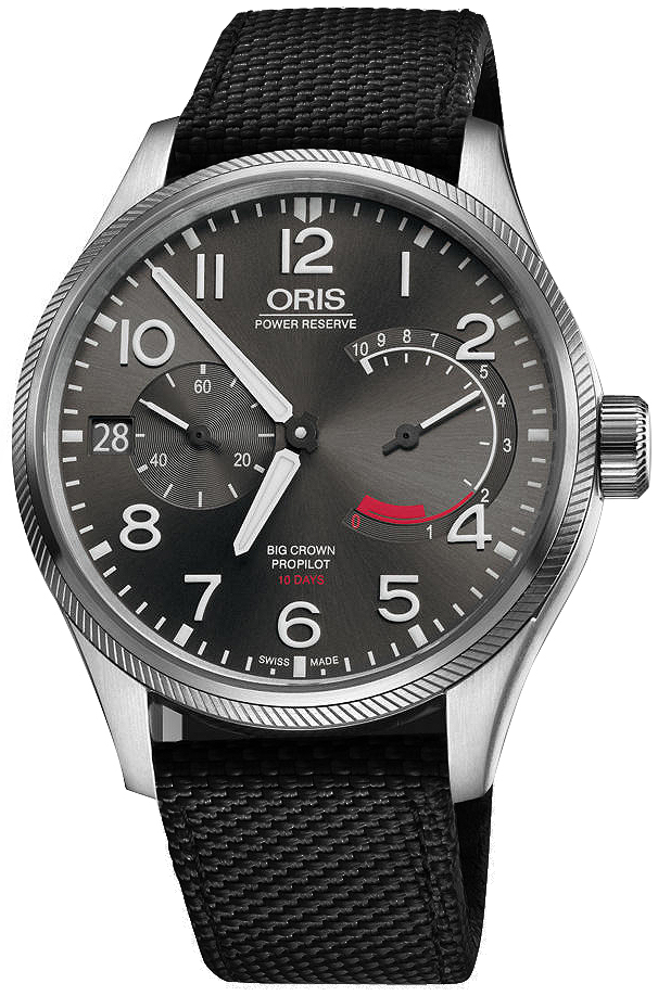 Oris Aviation Watches Mens Grey Manual Winding 11177114163FS-BLACK Watch