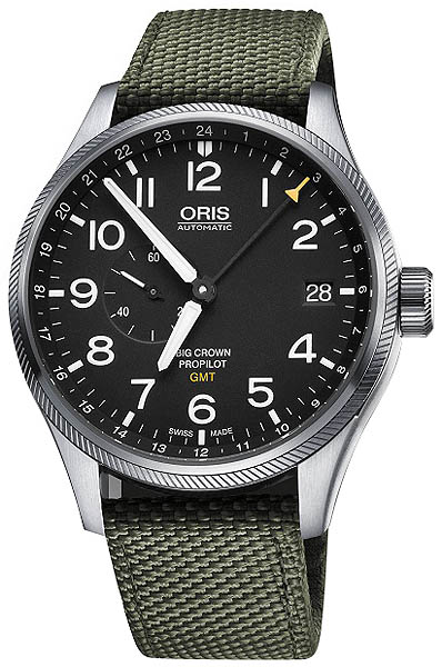 Oris Aviation Watches Mens Black Self winding Automatic 74877104164FS-GREEN Watch