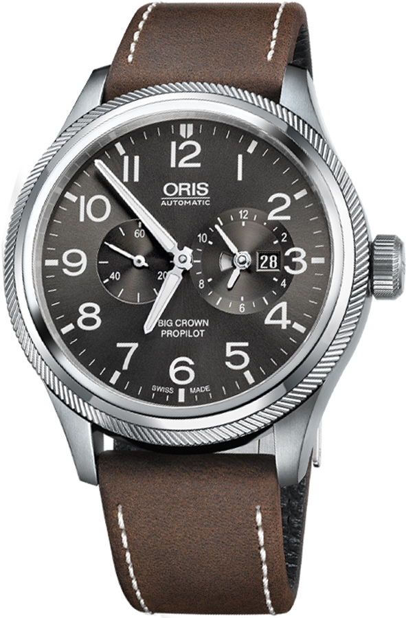 Oris Aviation Watches Mens Grey Self winding Automatic 69077354063LS-BROWN Watch