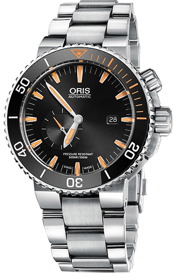 Oris Diving Watches Mens Black Self winding Automatic 74377097184MB Watch