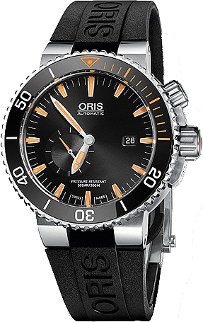Oris Diving Watches Mens Black Self winding Automatic 74377097184RS Watch