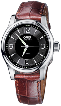 Oris Culture Watches Mens Guilloche Black Self winding Automatic 73375784064LS-BRN Watch