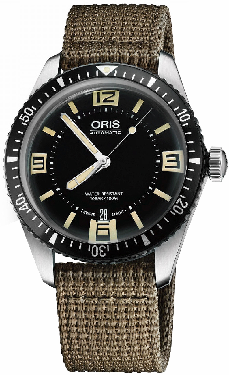Oris Diving Watches Mens Black Self winding Automatic 73377074064FS Watch