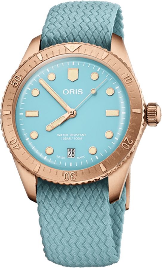 Oris Diving Watches Unisex Blue Self Winding Automatic 73377713155FS Watch