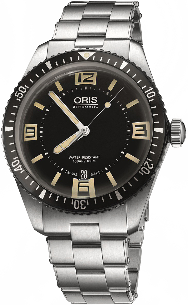 Oris Diving Watches Mens Black Self winding Automatic 73377074064MB Watch