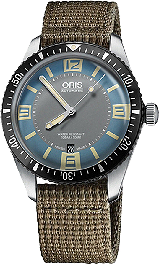 Oris Diving Watches Mens Blue Self winding Automatic 73377074065FS-BROWN Watch