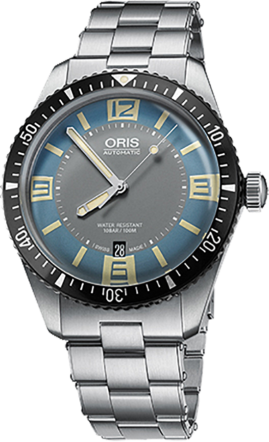 Oris Diving Watches Mens Blue Self winding Automatic 73377074065MB Watch