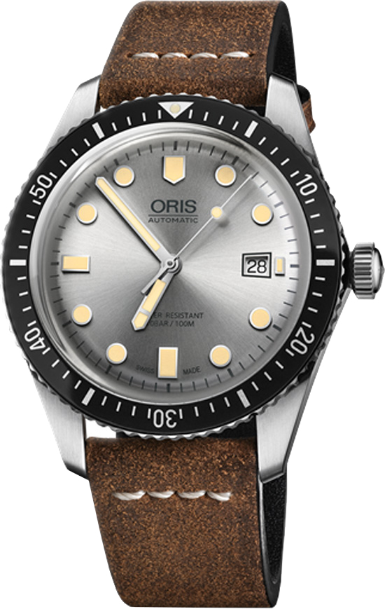 Oris Diving Watches Mens Silver Self winding Automatic 73377204051LS Watch