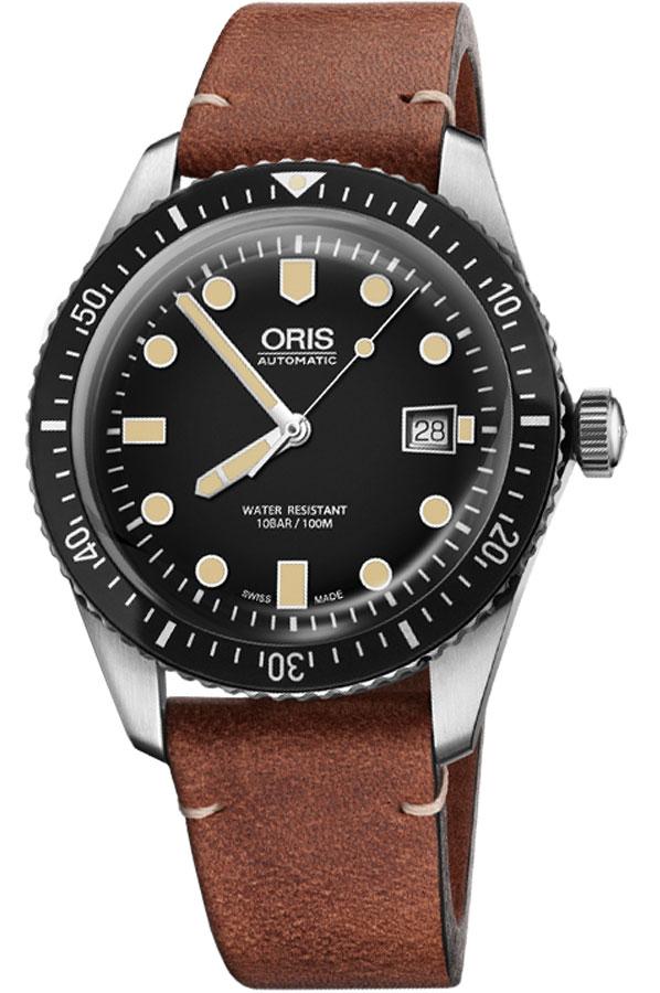Oris Diving Watches Mens Black Self winding Automatic 73377204054LS Watch