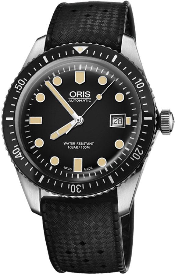Oris Diving Watches Mens Black Self winding Automatic 73377204054RS Watch