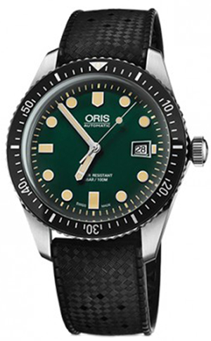 Oris Diving Watches Mens Green Self winding Automatic 73377204057RS Watch