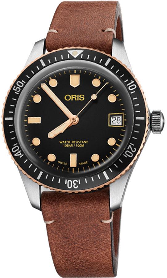 Oris Diving Watches Mens Black Self winding Automatic 73377474354LS Watch