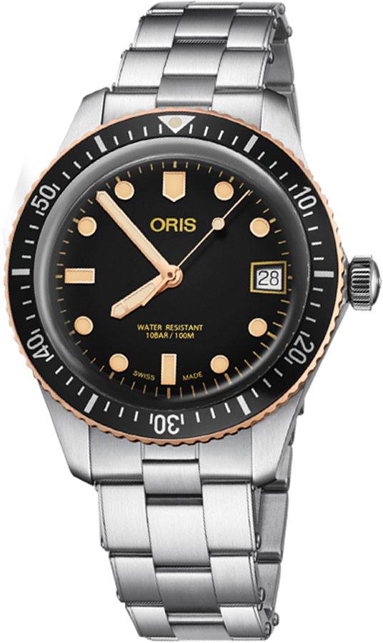 Oris Diving Watches Mens Black Self winding Automatic 73377474354MB Watch