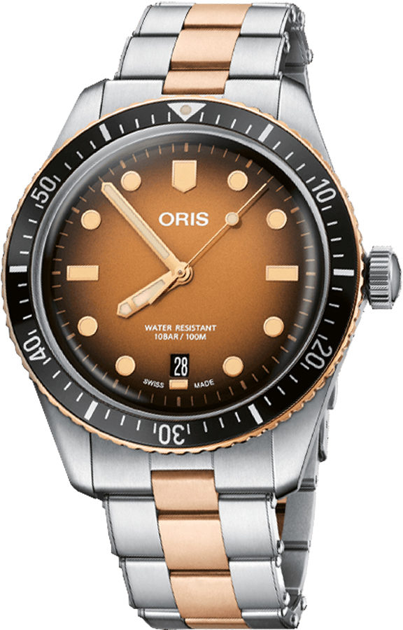 Oris Diving Watches Mens Brown Self winding Automatic 73377074356MB Watch