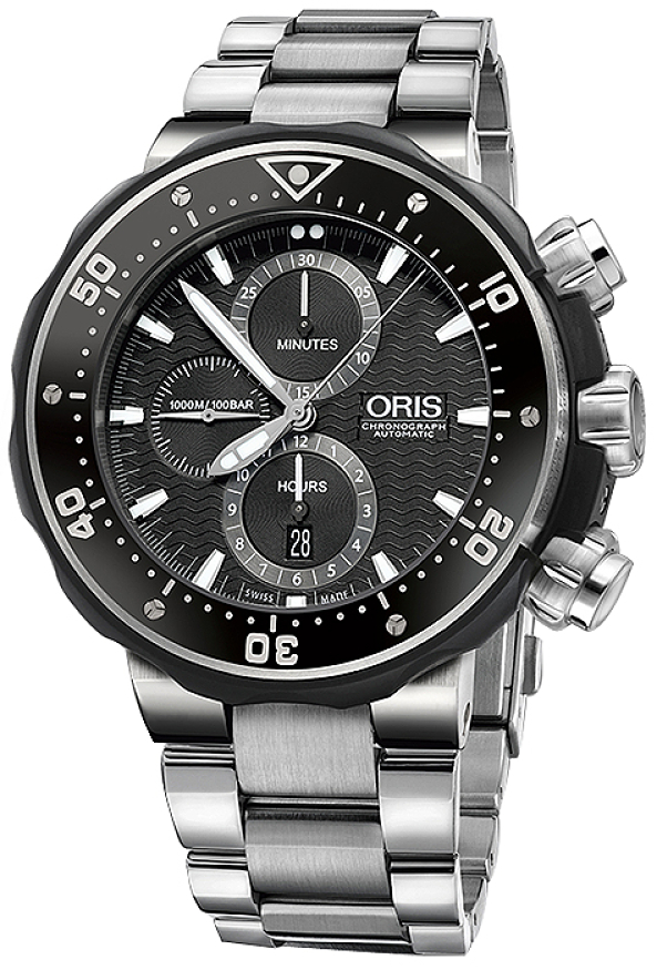 Oris Diving Watches Mens Black Self winding Automatic 77476837154MB Watch