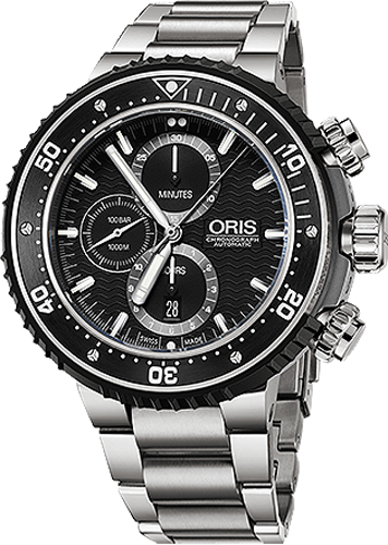 Oris Diving Watches Mens Black Self winding Automatic 77477277154MB Watch