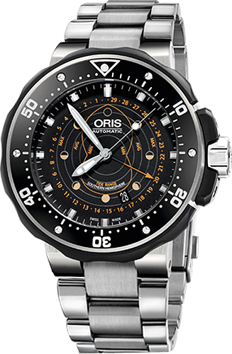 Oris Diving Watches Mens Black Self winding Automatic 76176827134MB Watch