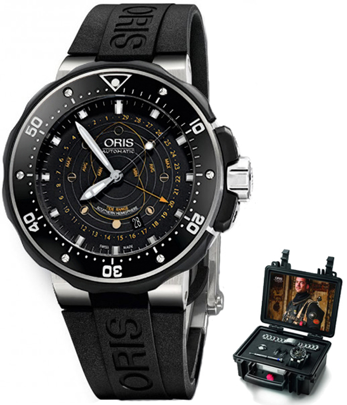 Oris Diving Watches Mens Black Self winding Automatic 76176827134RS-MB Watch