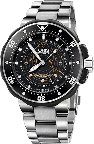 Oris Diving Watches Mens Black Self winding Automatic 76176827154MB Watch
