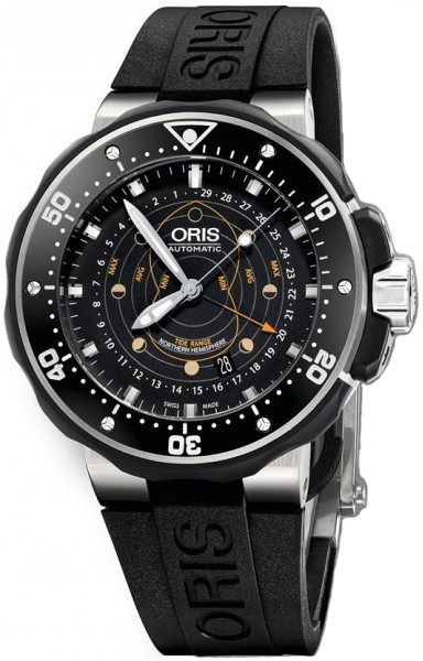 Oris Diving Watches Mens Black Self winding Automatic 76176827154RS Watch