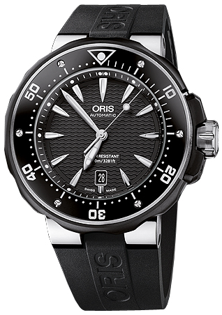 Oris Diving Watches Mens Black Self winding Automatic 73376467154RS Watch