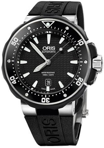 Oris Diving Watches Mens Black Self winding Automatic 73376827154RS Watch