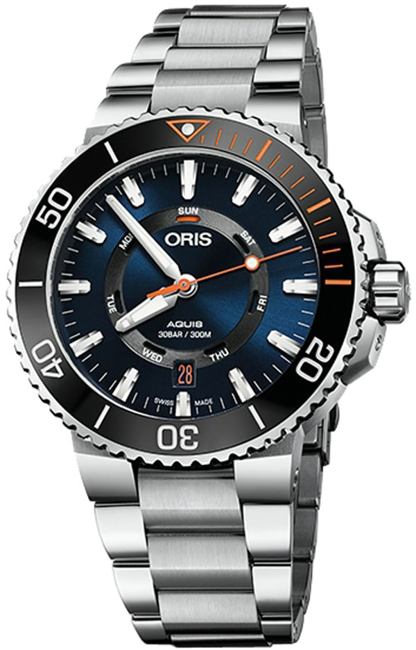 Oris Diving Watches Mens Blue Self winding Automatic 73577344185MB Watch