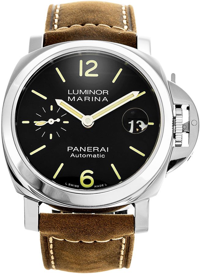 Panerai Luminor Watches Mens Black Self winding Automatic Chronometer PAM01048 Watch