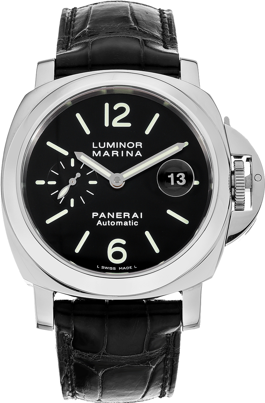 Panerai Luminor Watches Mens Black Self winding Automatic Chronometer PAM00104 Watch