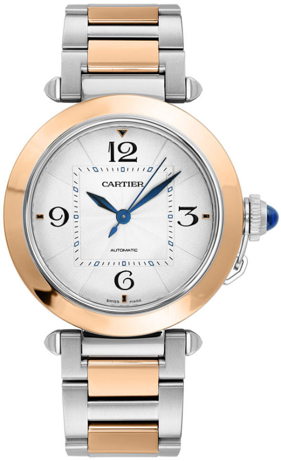 Cartier Pasha Watches Ladies Silver Flinque Self winding Automatic W2PA0008 Watch