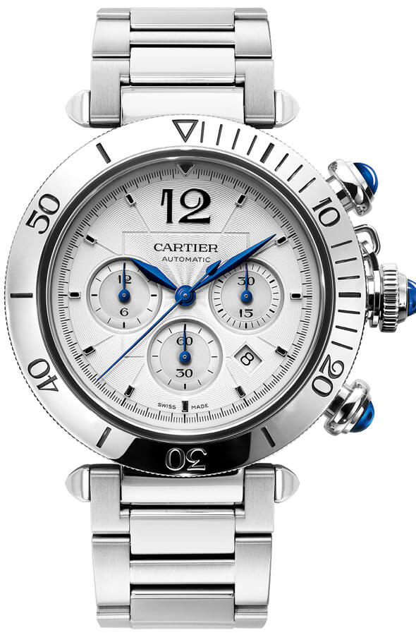Cartier Pasha Watches Mens Silver Flinque Self winding Automatic WSPA0018 Watch