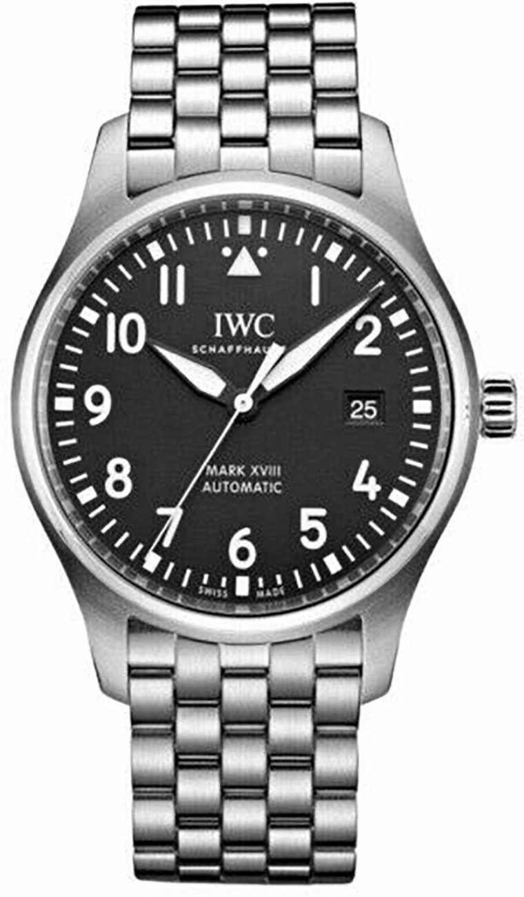 IWC Pilots Watches Mens Black Self Winding Automatic IW327015 Watch