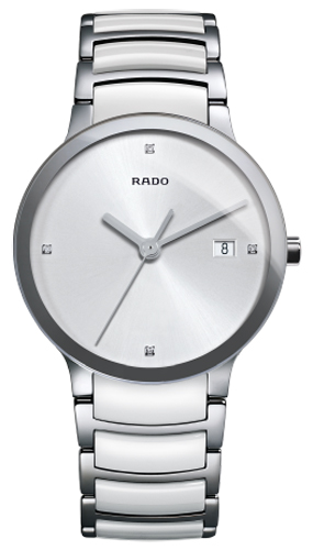 Rado Centrix Watches  White Dial Set with Diamonds Battery Operated Quartz R30927722 Watch