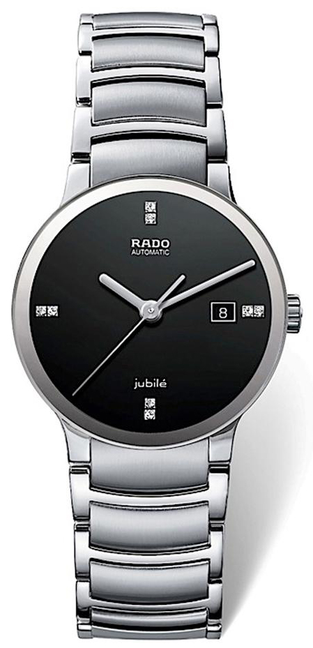 Rado Centrix Watches Black Dial Set with Diamonds Self winding Automatic R30939703 Watch