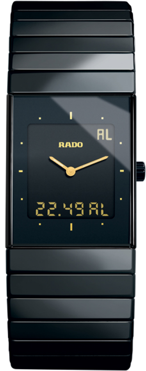 Rado Ceramica Watches Mens Black Digital Battery Operated Quartz R21324162 Watch