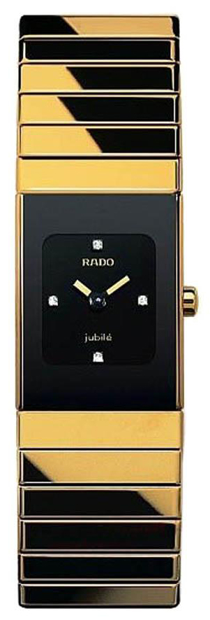 Rado Ceramica Watches Ladies Black Dial Set with Diamonds Battery Operated Quartz R21895742 Watch