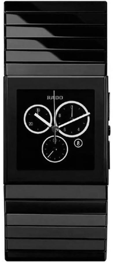 Rado Ceramica Watches Mens Black Battery Operated Quartz R21714152 Watch