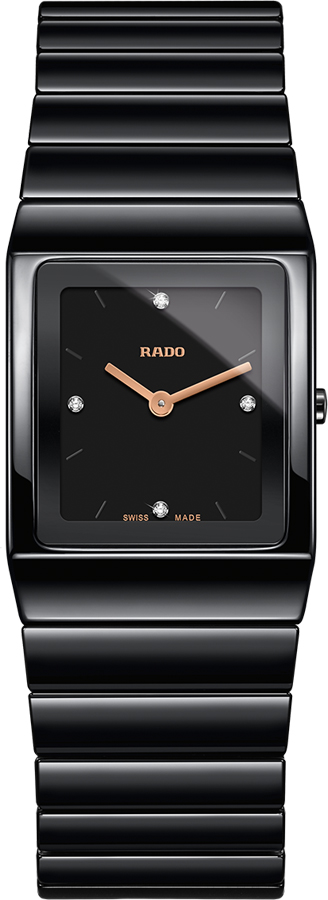 Rado Ceramica Watches Ladies Black Battery Operated Quartz R21702722 Watch