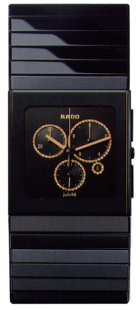 Rado Ceramica Watches Mens Black Battery Operated Quartz R21714722 Watch