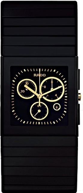 Rado Ceramica Watches Mens Black Battery Operated Quartz R21735152 Watch