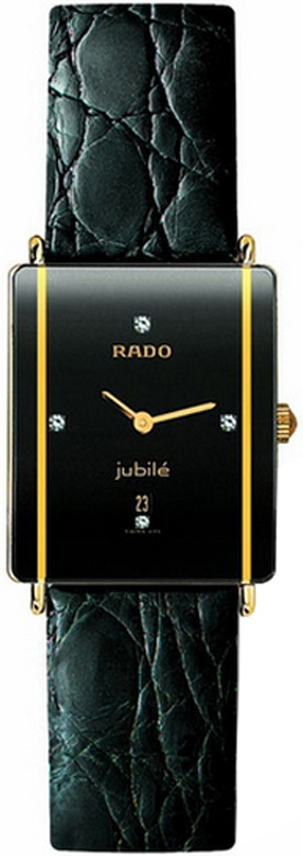 Rado Integral Watches Unisex Black Dial Set with Diamonds Battery Operated Quartz R20381715 Watch