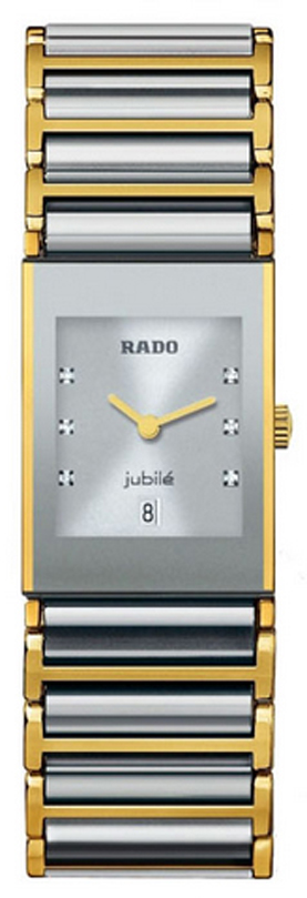 Rado Integral Watches  Silver Dial Set with Diamonds Battery Operated Quartz R20749702 Watch